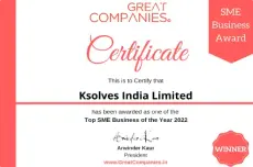 Ksolves Certificate