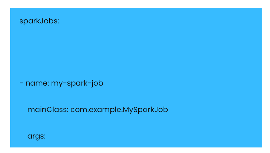 Defining Spark Jobs with YAML