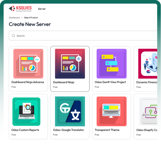 Odoo SaaS Toolkit - Create New Server Dashboard