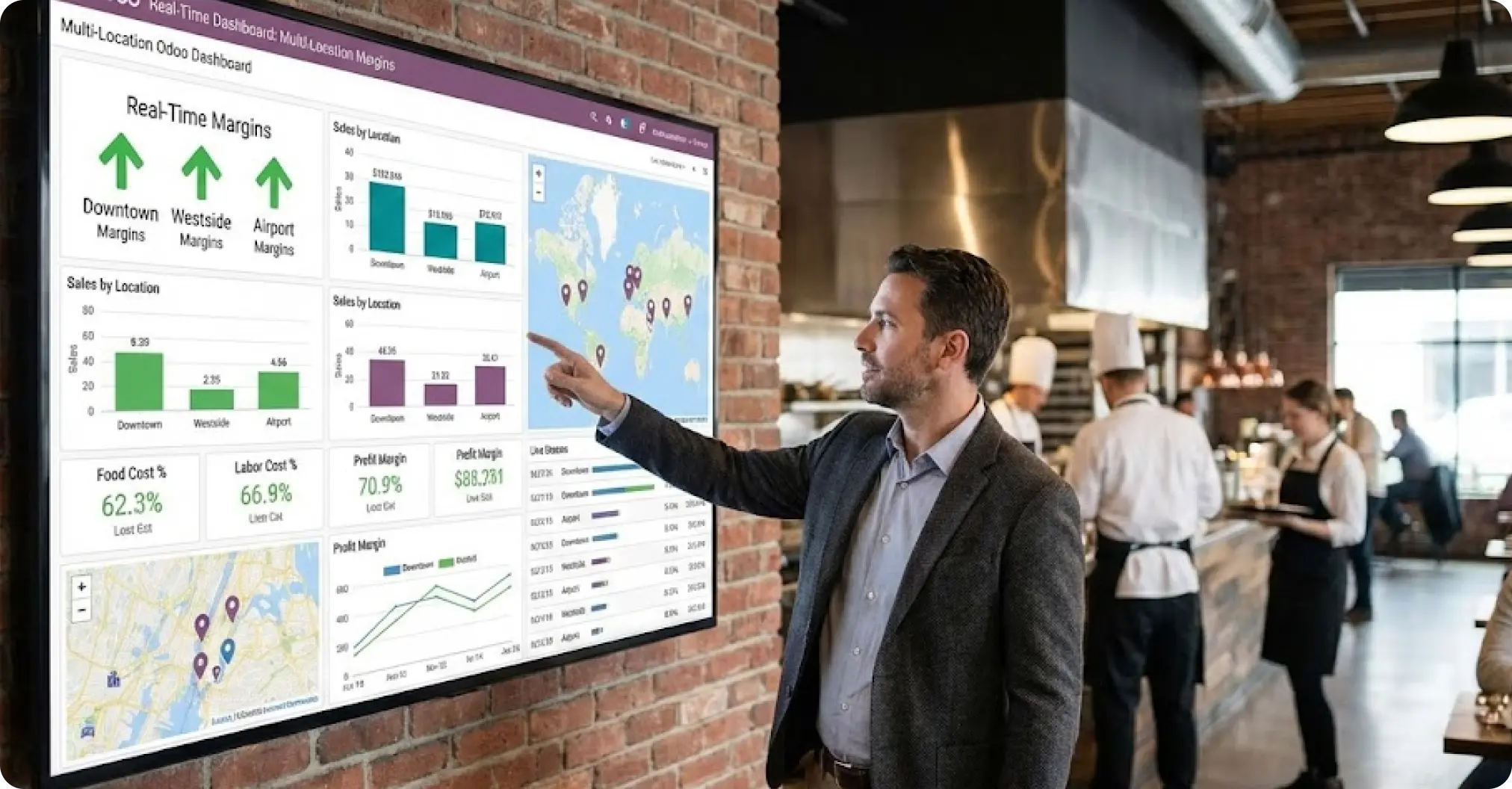 How Ksolves Improved Multi-Location Restaurant Margins Using Real-Time Odoo Dashboards