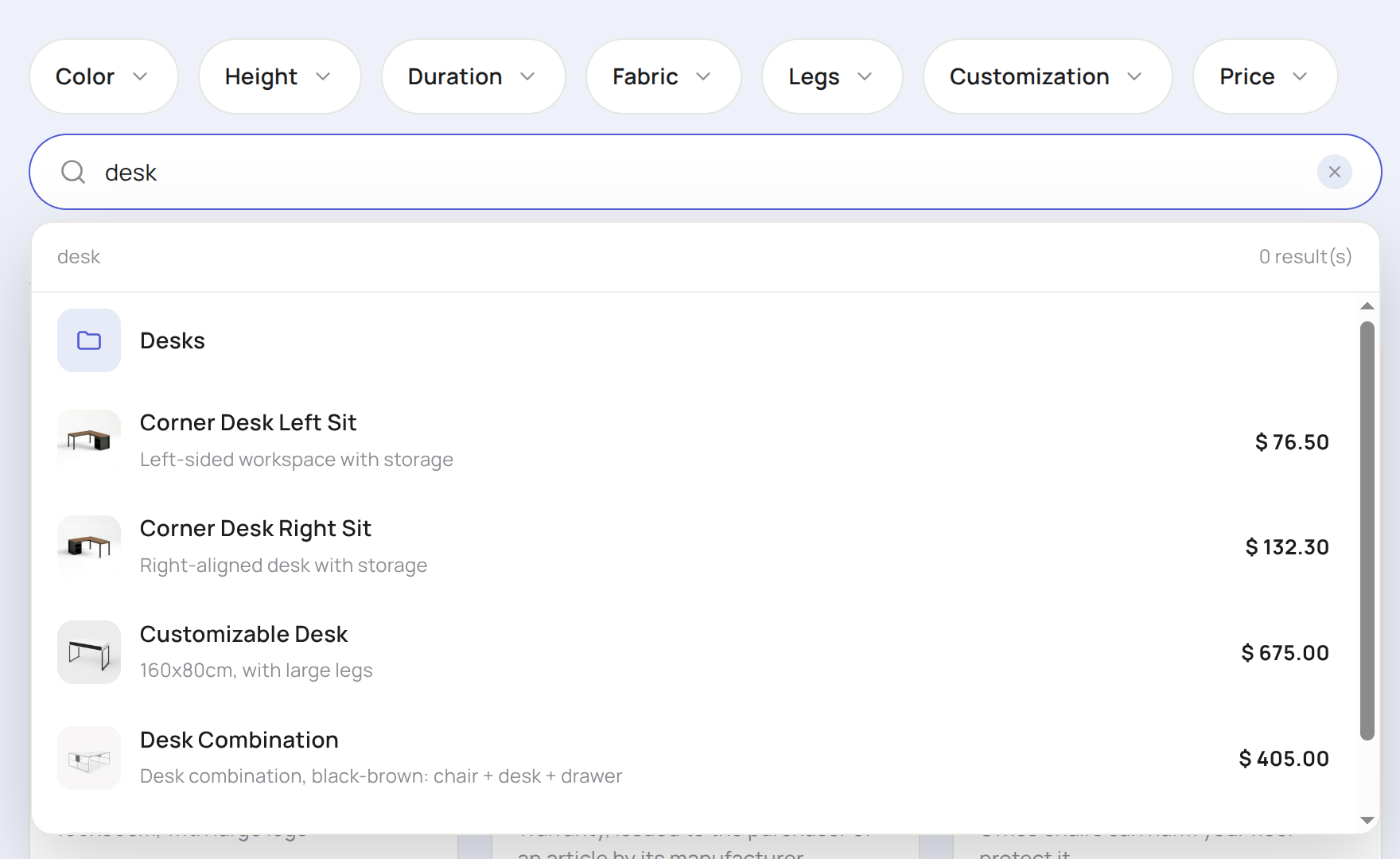 fast search and filtering with real-time results.