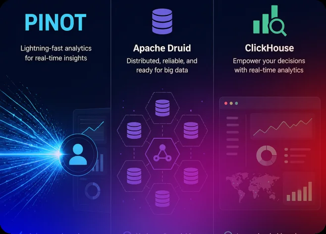 Real-Time OLAP Database Comparison: Apache Pinot vs Apache Druid vs ClickHouse Explained