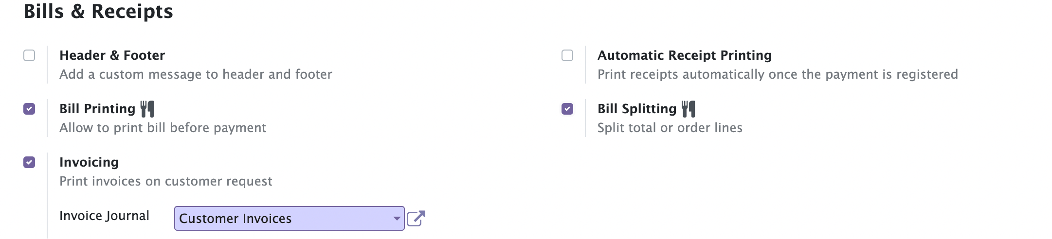 Bills and Receipts