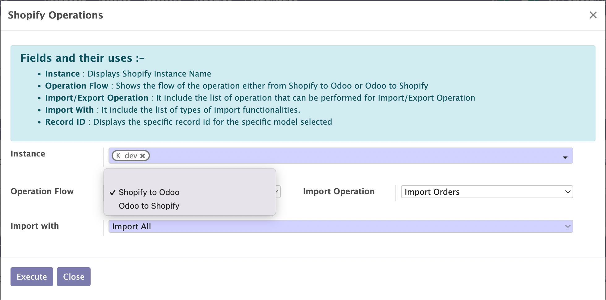 Import using All functionality