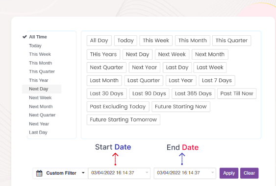 Presenting Data Using Advanced Date Filters