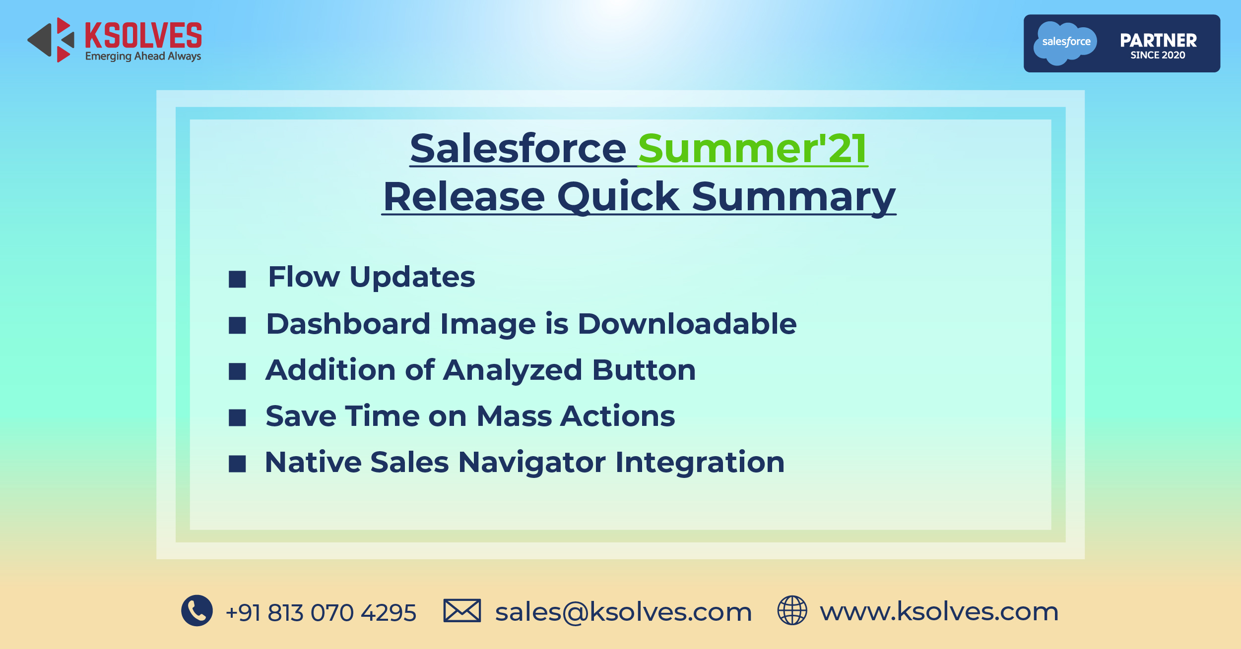 Salesforce Summer ’21 Release Quick Summary