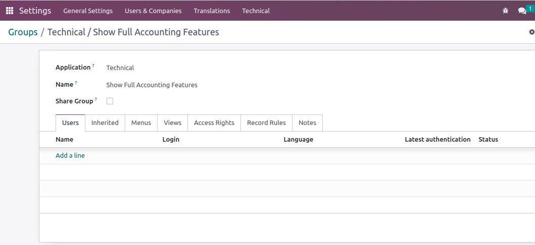 Show Full Accounting features odoo 16